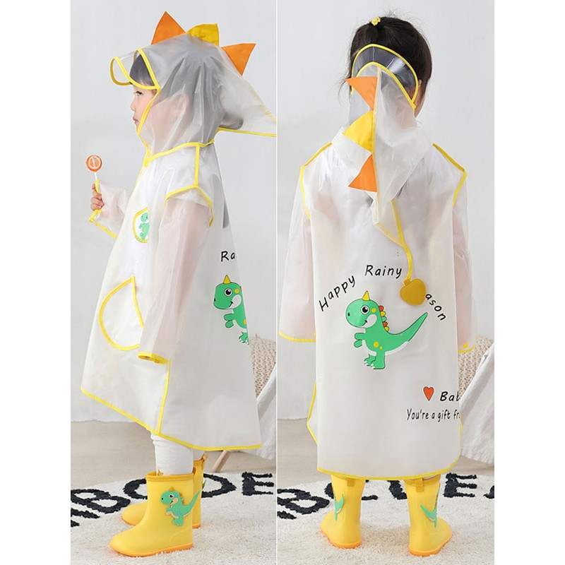 Unisex Kid's Rain Poncho Dinosaur Carnival Cosplay Costume Onesie Pajamas