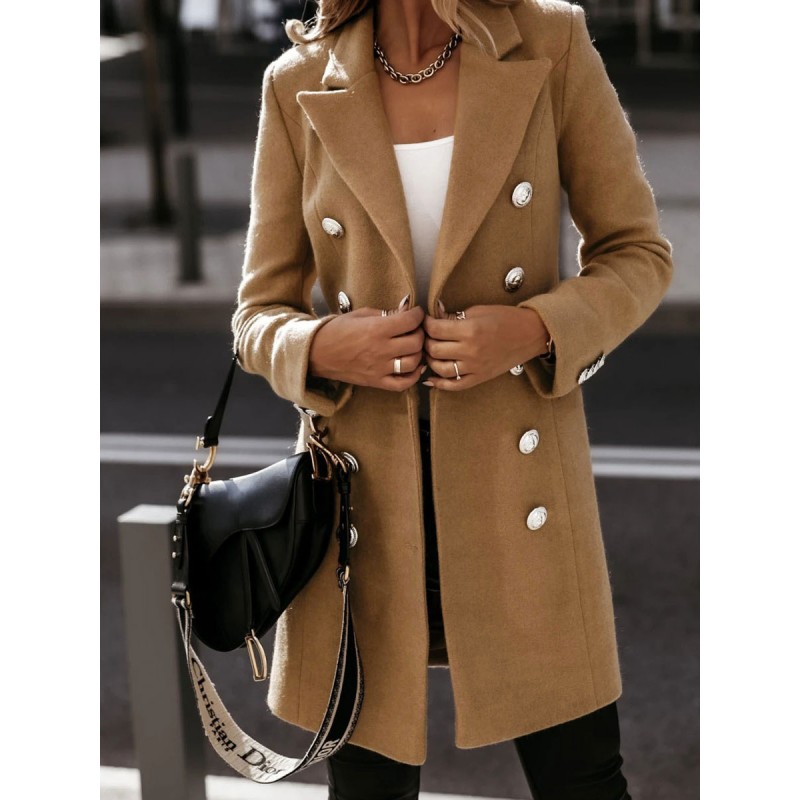 Women's Blazer Stylish Turndown Collar Long Sleeves Outerwear Casual