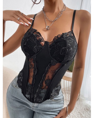 Tops For Women Black Bustier Sexy