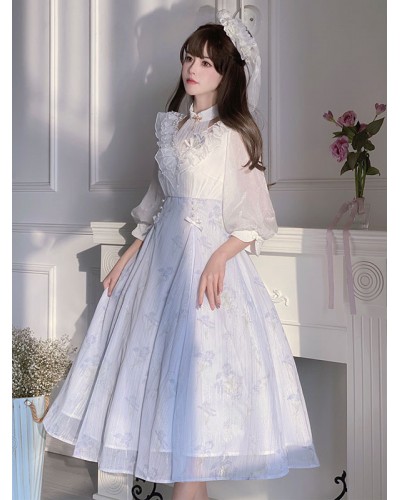 Sweet Lolita Dress Polyester 3/4 Length Sleeves Dress Sweet Lolita Dress