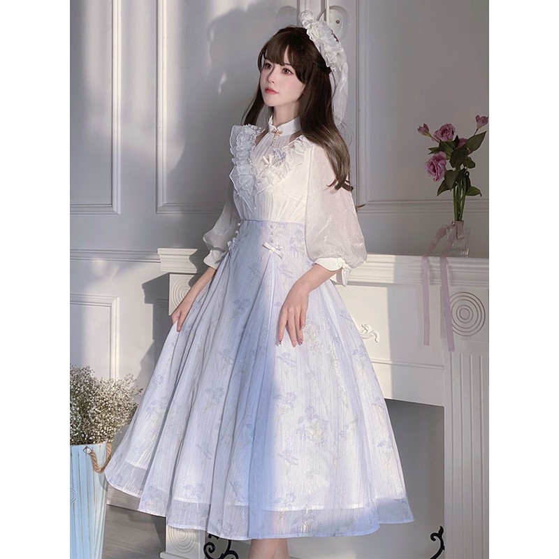 Sweet Lolita Dress Polyester 3/4 Length Sleeves Dress Sweet Lolita Dress