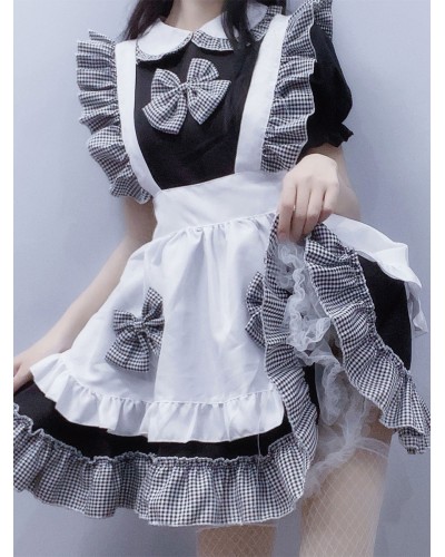 Sweet Lolita Dress Polyester Short Sleeves Ruffles Dress