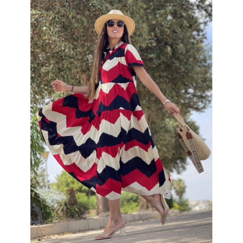 Women Dresses White Jewel Neck Pleated Oversized Printed Charming Adult's Tunic Dress Shift Summer