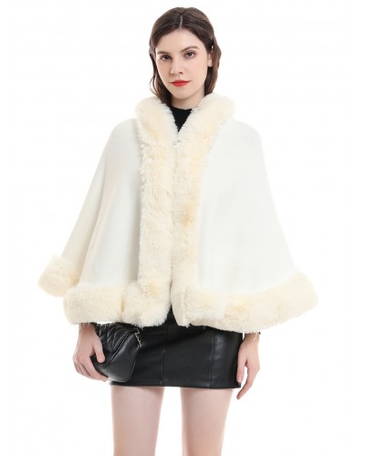 Wedding Cape Faux Fur Shawl Bridal Winter Outerwear Poncho  Cape Fall