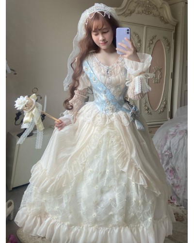 Sweet Lolita Dress Polyester Short Sleeves Dress Lolita Dress