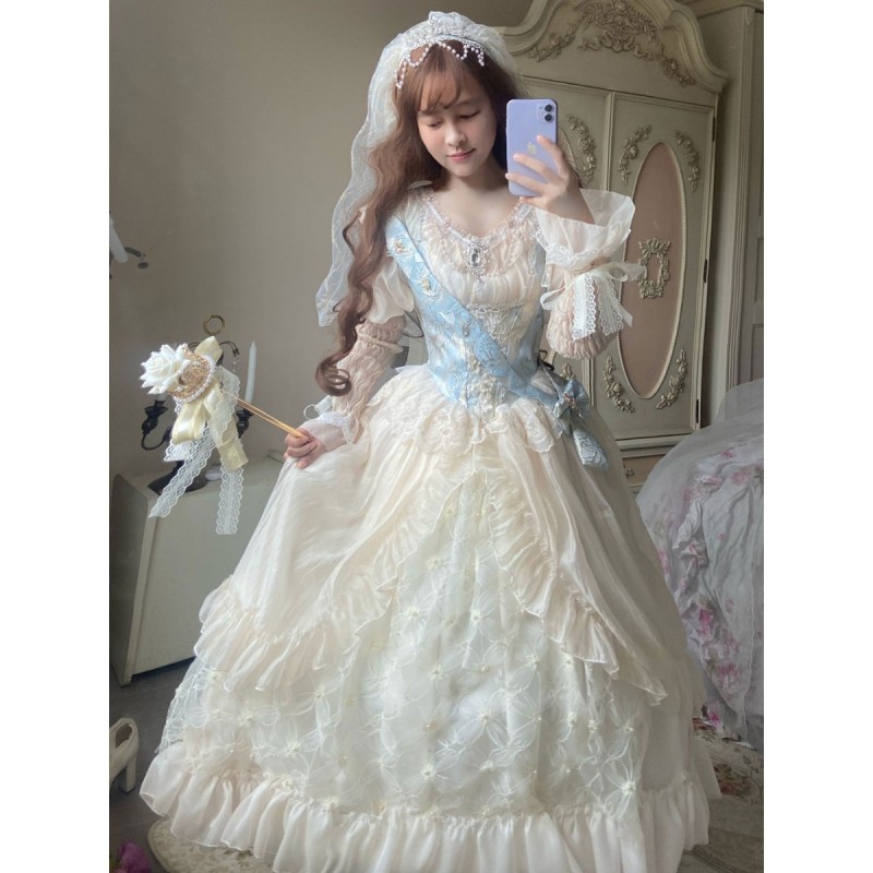 Sweet Lolita Dress Polyester Short Sleeves Dress Lolita Dress