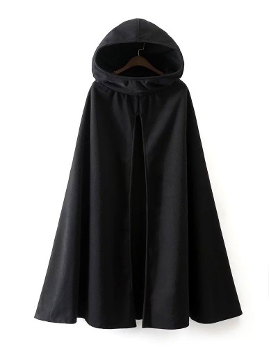 Women Coat Cape Hoodie Jacket Poncho Coat Poncho  Cape