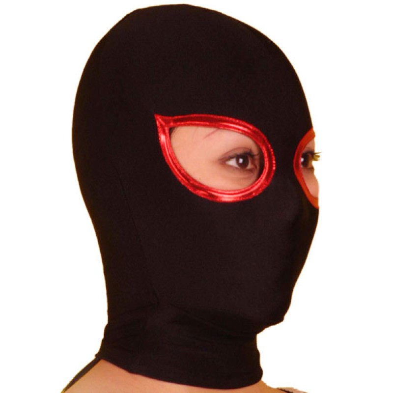 Unisex Halloween Black Open Eye Lycra Spandex Hood Halloween