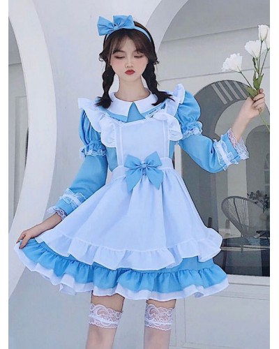 Sweet Maid Lolita Dress Polyester Short Sleeves Dress