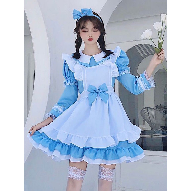 Sweet Maid Lolita Dress Polyester Short Sleeves Dress