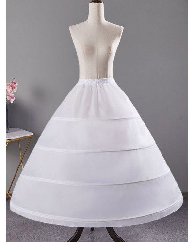 Style Lolita Petticoats Polyester Tiered White Lolita Skirt Lolita Petticoat Gothic Classic  Traditional ROCOCO Daily Casual Tea Party