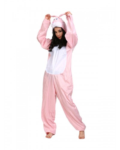 Bunny Kigurumi Flannel Hare Rabbit Adult Winter Sleepwear Animal Costume Halloween Onesie Pajamas Easter Holiday