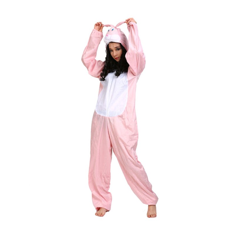 Bunny Kigurumi Flannel Hare Rabbit Adult Winter Sleepwear Animal Costume Halloween Onesie Pajamas Easter Holiday