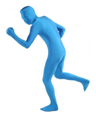 Unisex Morph Suit Blue Lycra Spandex Full Body Zentai Suit Morphsuits Halloween