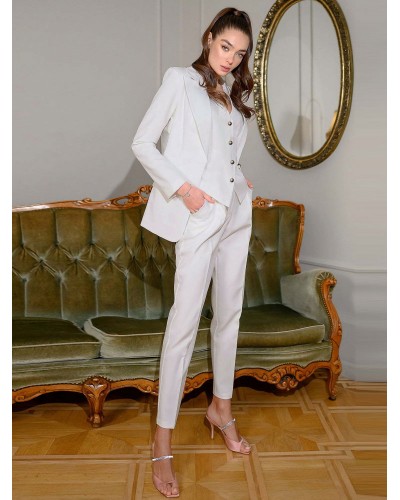 Women Three Piece Suits Classic Blazer Slim Fit Pants Spring Outfit Classic  Traditional Fall Winter