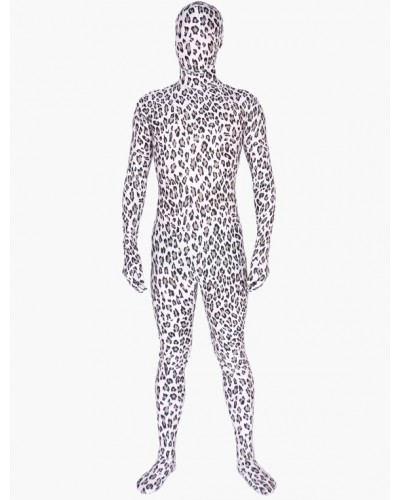 Unisex Morph Suit Taupe Leopard Print Zentai Suit Full Body Lycra Spandex Bodysuit