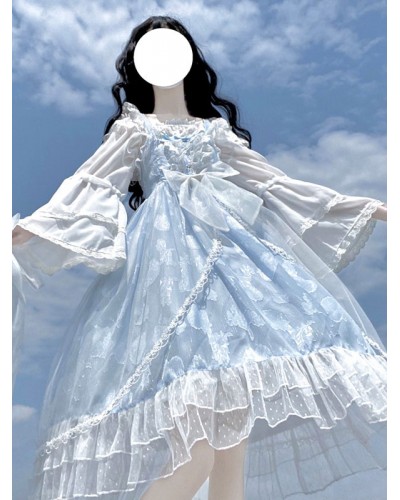 Sweet Lolita Dress Lace Ruffle Hemline JSK