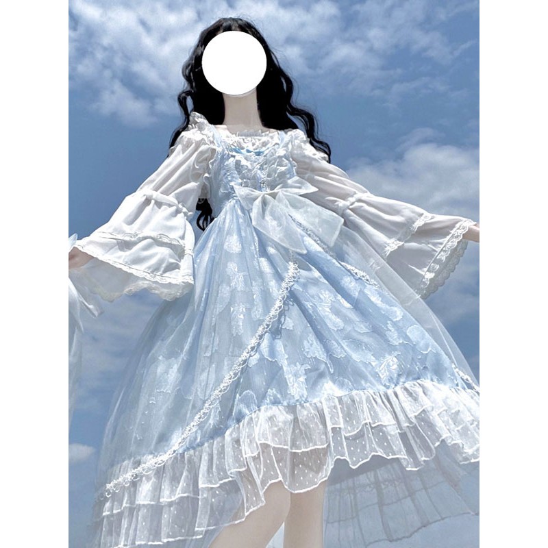 Sweet Lolita Dress Lace Ruffle Hemline JSK