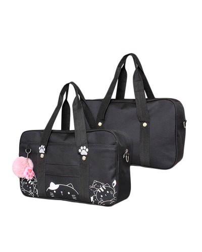 Black Lolita Bag Print Canvas Lolita Tote Bag Casual