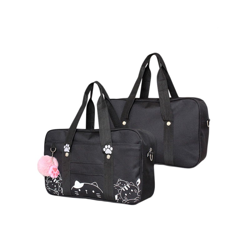 Black Lolita Bag Print Canvas Lolita Tote Bag Casual