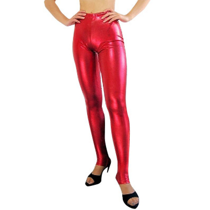 Red Shiny Metallic Sexy Trousers Pants