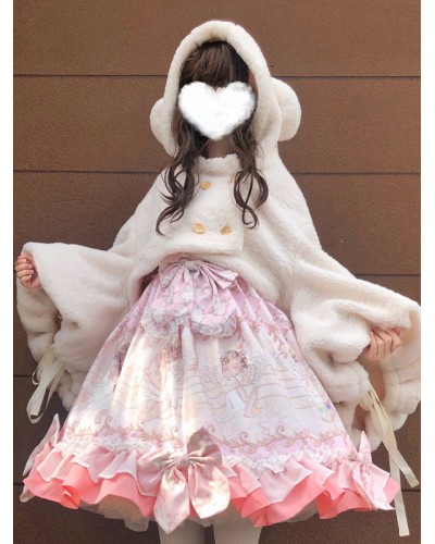 Lolita S White Polyester Overcoat Spring Lolita Outwears Coat Sweet Daily Casual Tea Party