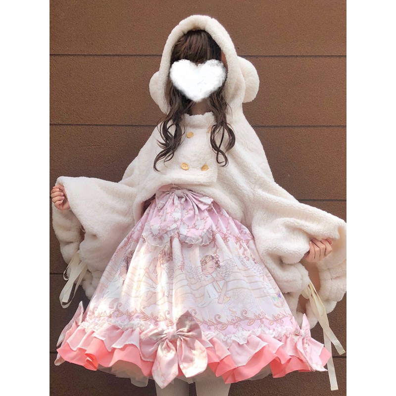 Lolita S White Polyester Overcoat Spring Lolita Outwears Coat Sweet Daily Casual Tea Party