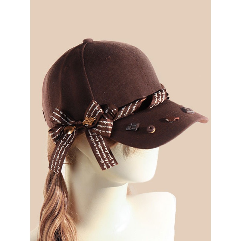 Lolita Hat Deep Brown Bows Accessory Lolita Accessories Sweet