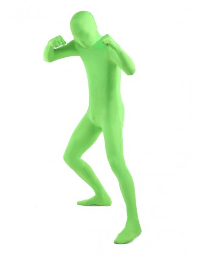 Unisex Morph Suit Green Lycra Spandex Fabric Zentai Suit Full Body Suit