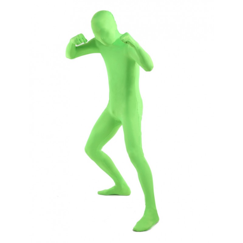 Unisex Morph Suit Green Lycra Spandex Fabric Zentai Suit Full Body Suit