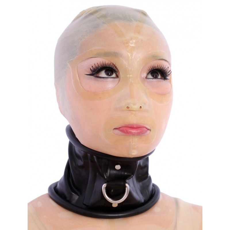 Halloween Black Unique Latex Choker With Laced Up Back Halloween