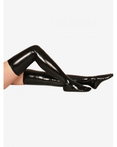 Halloween Black Sexy PVC Stockings Halloween Stockings  Thigh-Highs