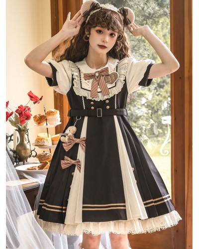 Sweet Lolita Dress Polyester Short Sleeves Dress Lolita Dress