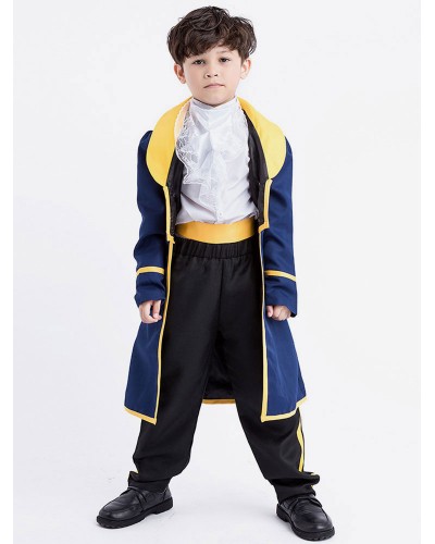 Boys Prince Costume Carnival Kids Top And Pants Cummerbund Jacket Cosplay Outfit Sets