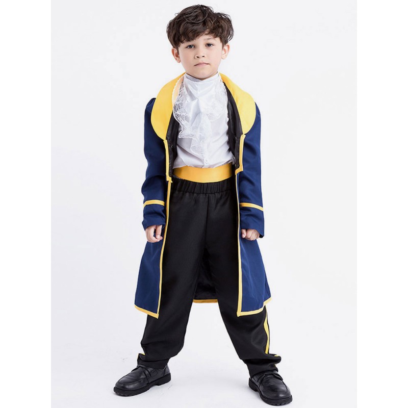 Boys Prince Costume Carnival Kids Top And Pants Cummerbund Jacket Cosplay Outfit Sets