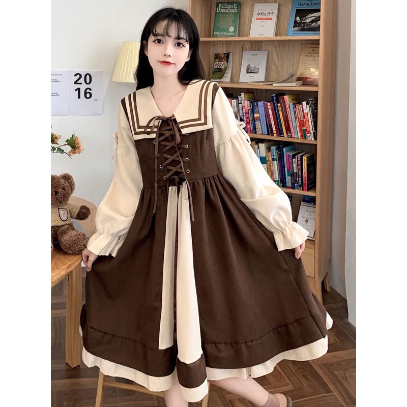 Sweet Lolita Dress Polyester Long Sleeves Dress