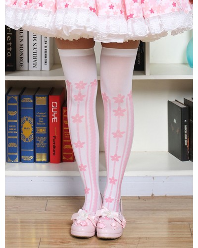 Sweet Lolita Stockings Printed Lolita Knee High Socks