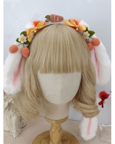 Style Lolita Accessories Red Flowers Headwear Polyester Fiber Miscellaneous Sweet ROCOCO