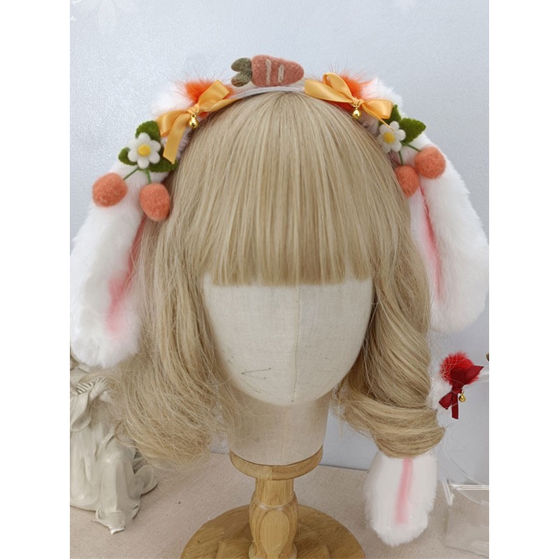 Style Lolita Accessories Red Flowers Headwear Polyester Fiber Miscellaneous Sweet ROCOCO