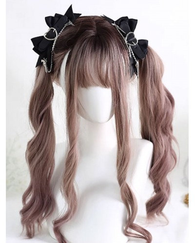 Lolita Accessories Black Chains Bows Headwear Polyester Miscellaneous Gothic