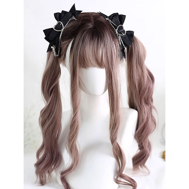 Lolita Accessories Black Chains Bows Headwear Polyester Miscellaneous Gothic