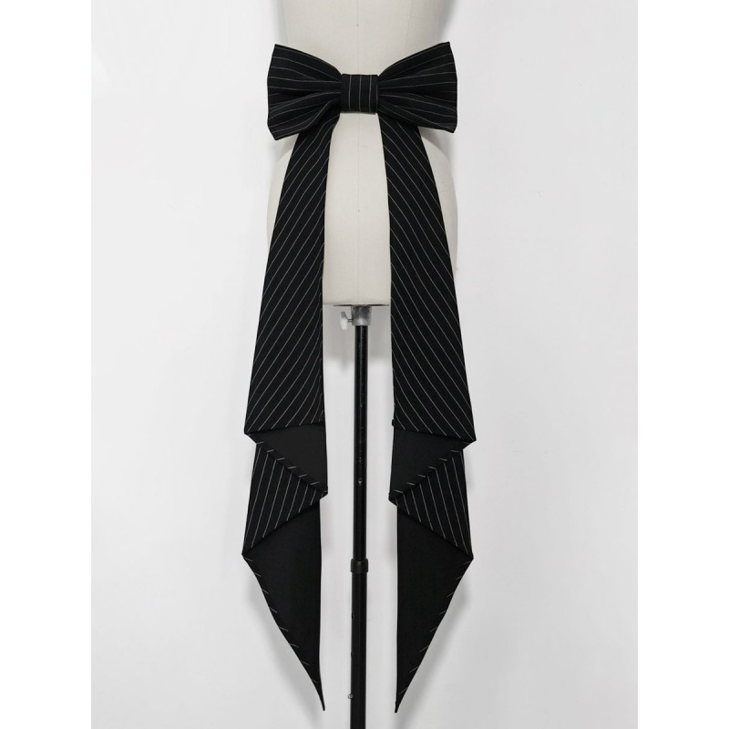 Pre-sell Lolita Accessories Black Bows Stripes Bowknot Polyester Miscellaneous Gothic