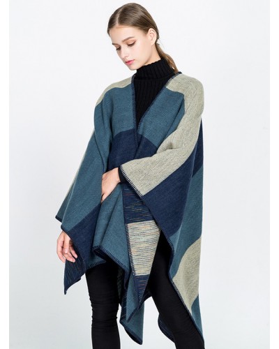 Women's Shawl Wrap Oversized Knitted Spring Outerwear Poncho  Cape Fall Winter