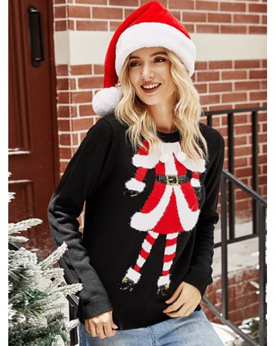 Women Knit Pullover Sweater 2023 Christmas Tops Classic  Traditional Casual Spring Fall Winter