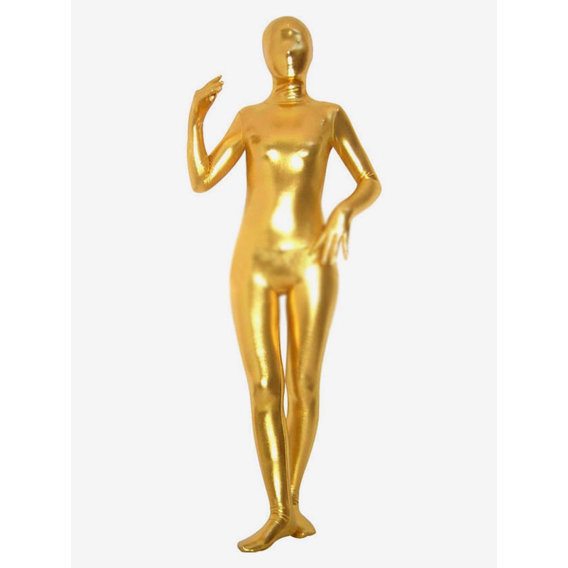 Unisex Halloween Metallic Zentai Suit Costume Halloween Patterned