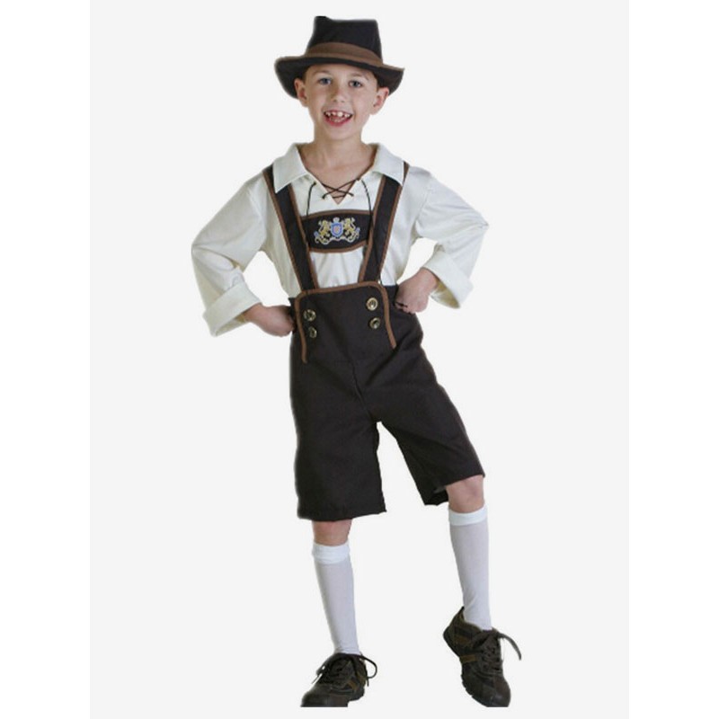 Carnival Costumes For Kids Print Double Breasted Oktoberfest Kid Hat Jumpsuit Set Mardi Gras