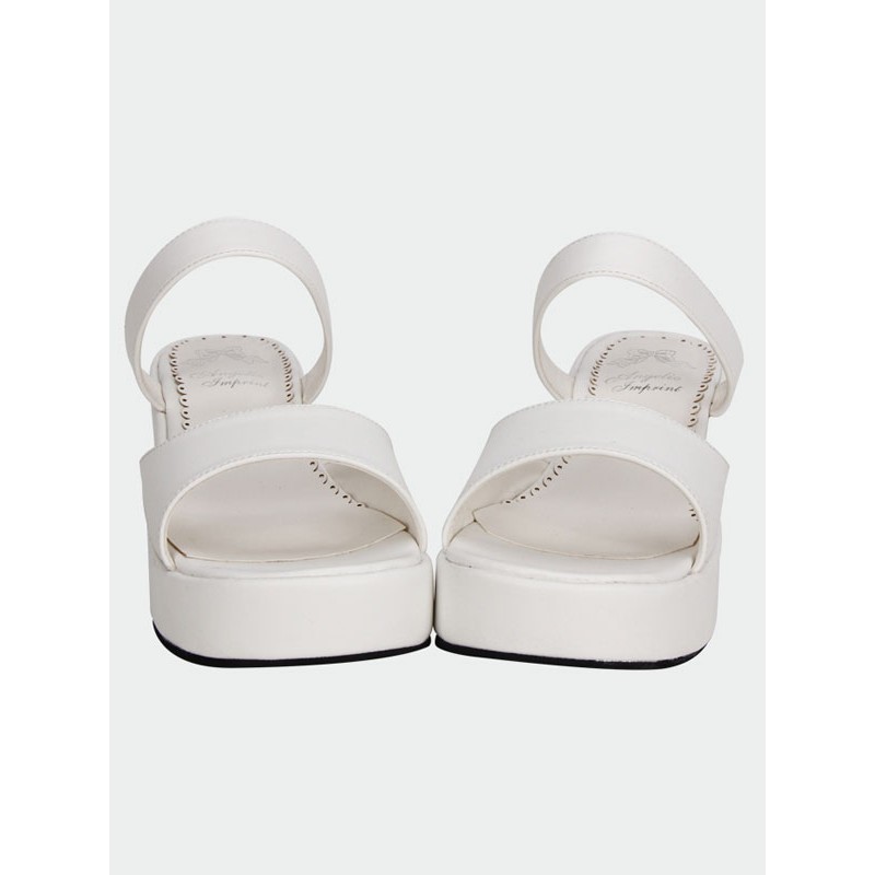 Matte White Lolita Platform Sandals Slippers