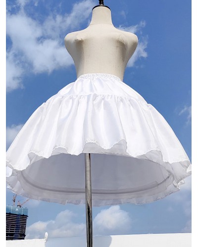 Lolita Petticoats Polyester White Lolita Skirt Gothic Lolita Petticoat Sweet Daily Casual Tea Party