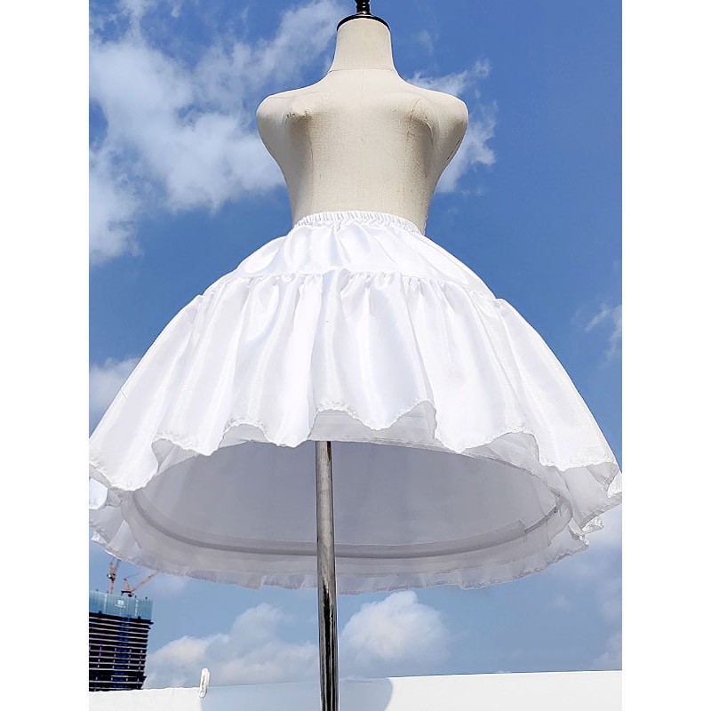 Lolita Petticoats Polyester White Lolita Skirt Gothic Lolita Petticoat Sweet Daily Casual Tea Party