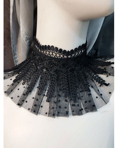 Black Lolita Chocker Lace Accessory Polyester Fiber Miscellaneous Lolita Accessories